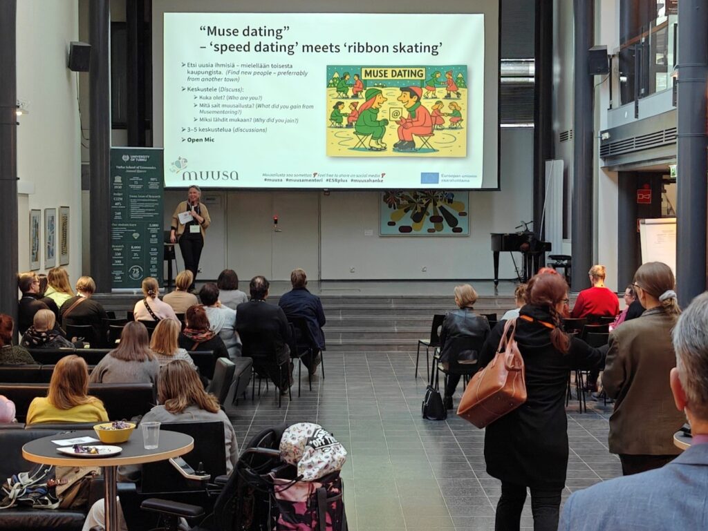 Ohjelmassa oli myös "muse dating", johon Satu Aaltonen ohjeisti osallistujia.